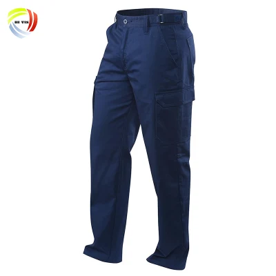 Pantalon cargo personnalisé couleur unie long pantalon cargo pour hommes pantalon cargo bleu marine anti