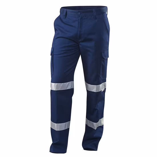Pantalon cargo personnalisé couleur unie long pantalon cargo pour hommes pantalon cargo bleu marine anti